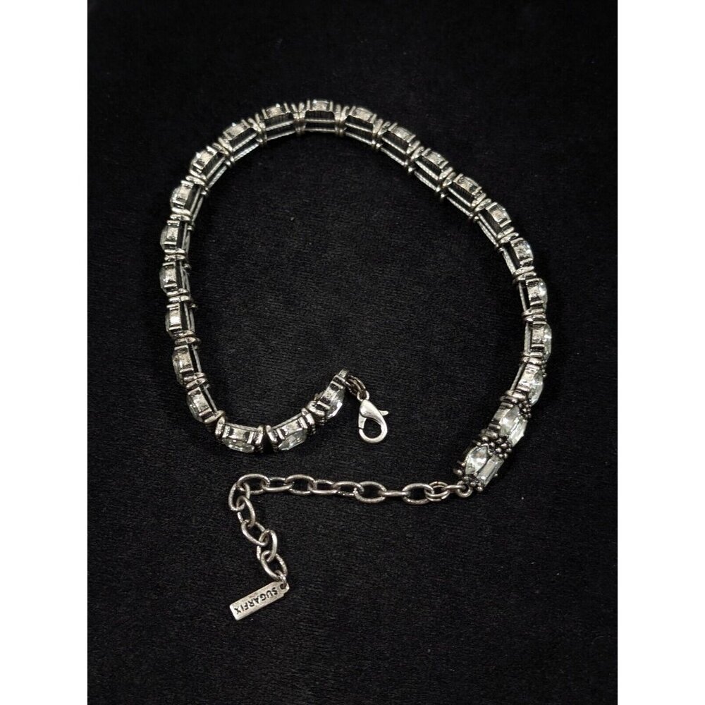Sugarfix by BaubleBar Silver Tone Tennis Wrap Bracelet 14 inches - Picture 8 of 9